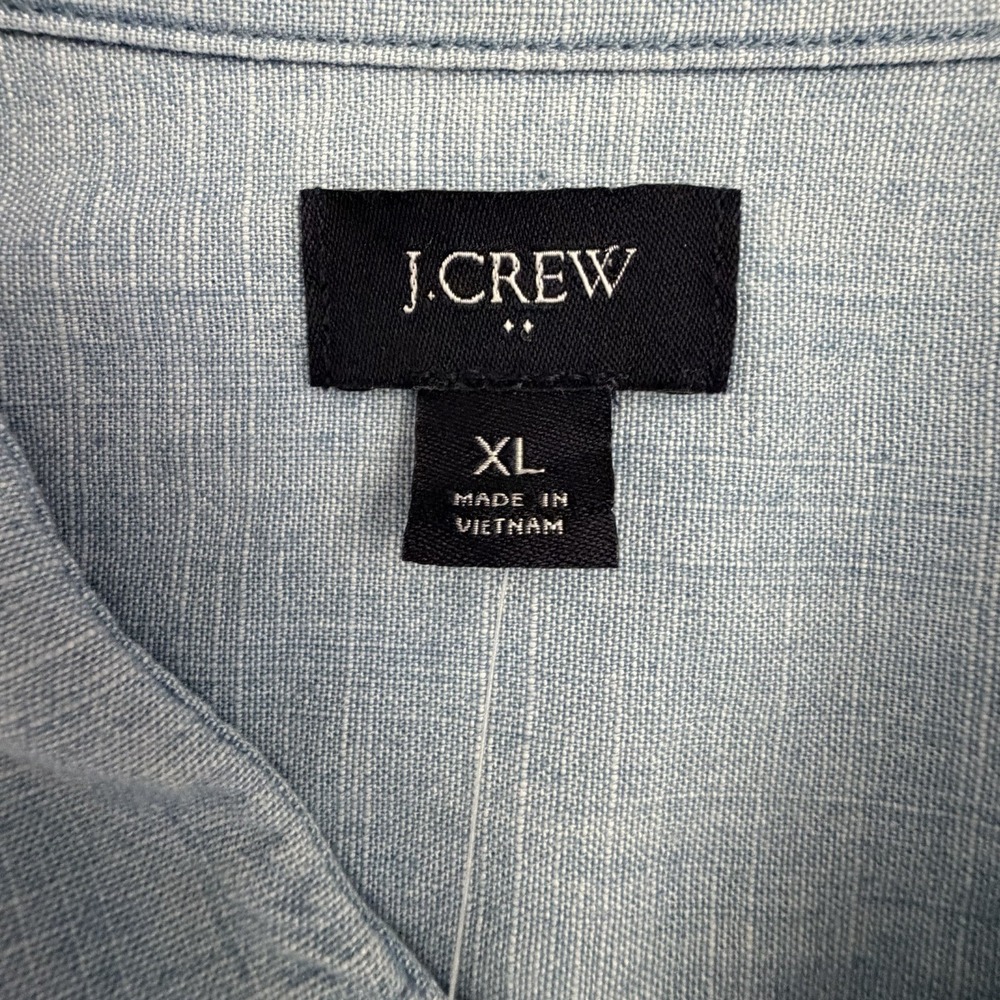 J.Crew Large Chambray Shirt XL Signature Fit Lovers Lane Wash Long Sleeve NWT - Picture 3 of 12